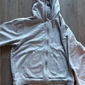 ALO Yoga Gray Zip-Up Hoodie